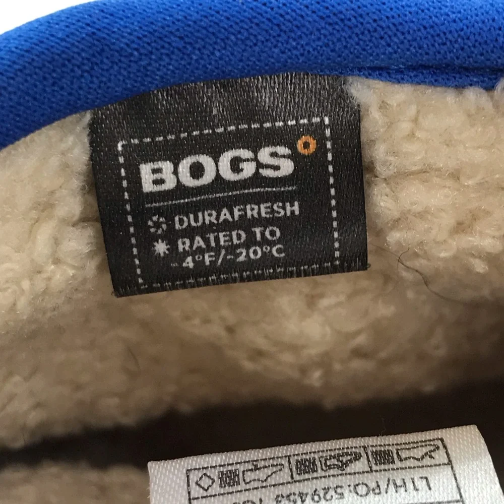 Bogs INFANTS Size 7 Blue Red B-Moc Space Insulated Waterproof Boots Winter Cold